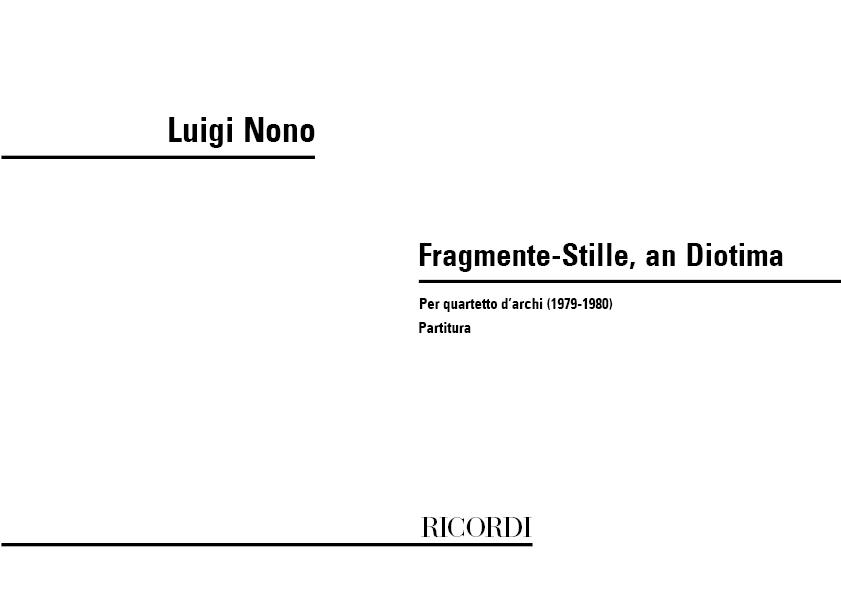 Fragmente - Stille An Diotima